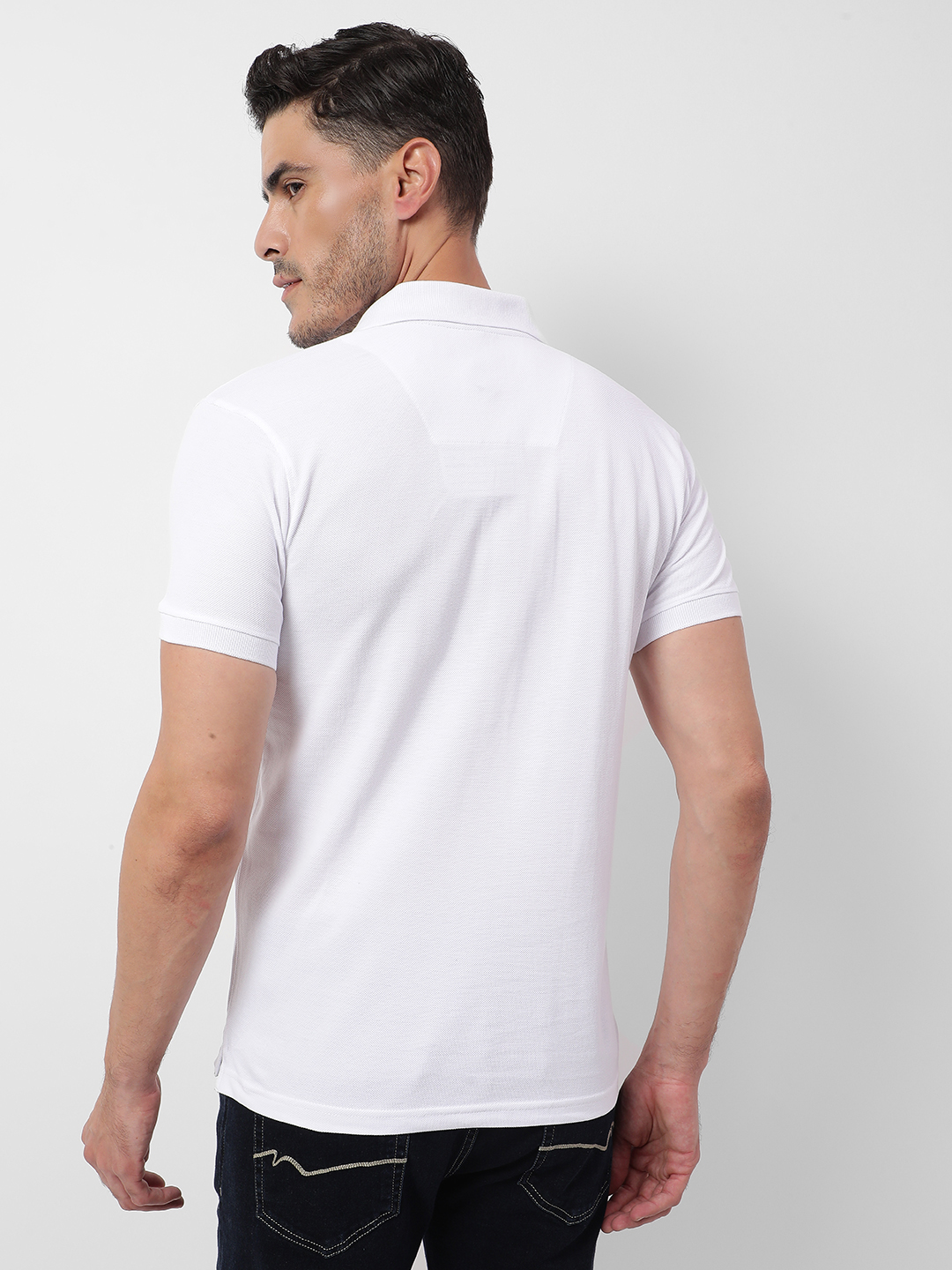 Numero Uno Men Solid White T-Shirt